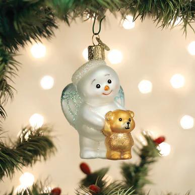 Ornament - Blown Glass - Baby Snow Angel