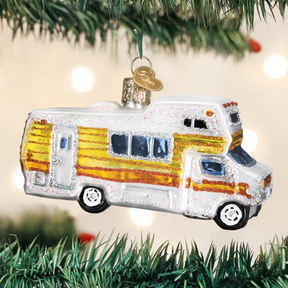 Ornament - Blown Glass - Classic Motorhome