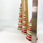 Decoration - Ceramic Tree - 11" - Retro Red & Green