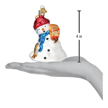Ornament - Blown Glass - Flamin' Hot Cheetos Snowman