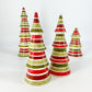 Decoration - Ceramic Tree - 7" - Retro Red & Green