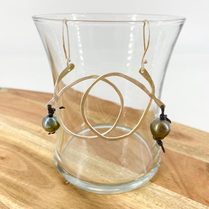 Earrings - Sterling/Pearl/Leather Originals
