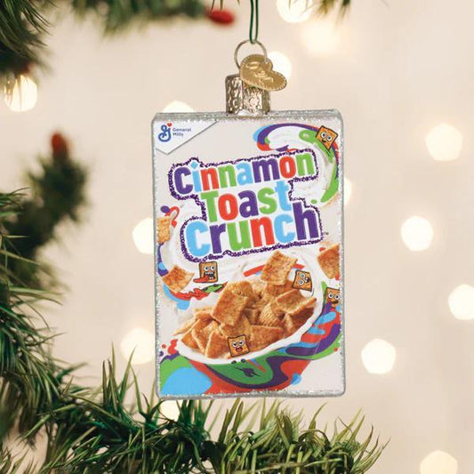 Ornament - Blown Glass - Cinnamon Toast Crunch Box