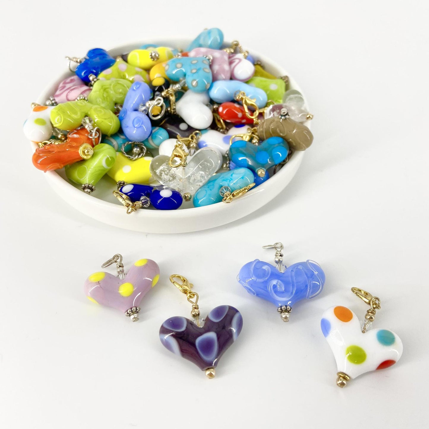 Pendant - Small Heart by K. Heybrock; glass