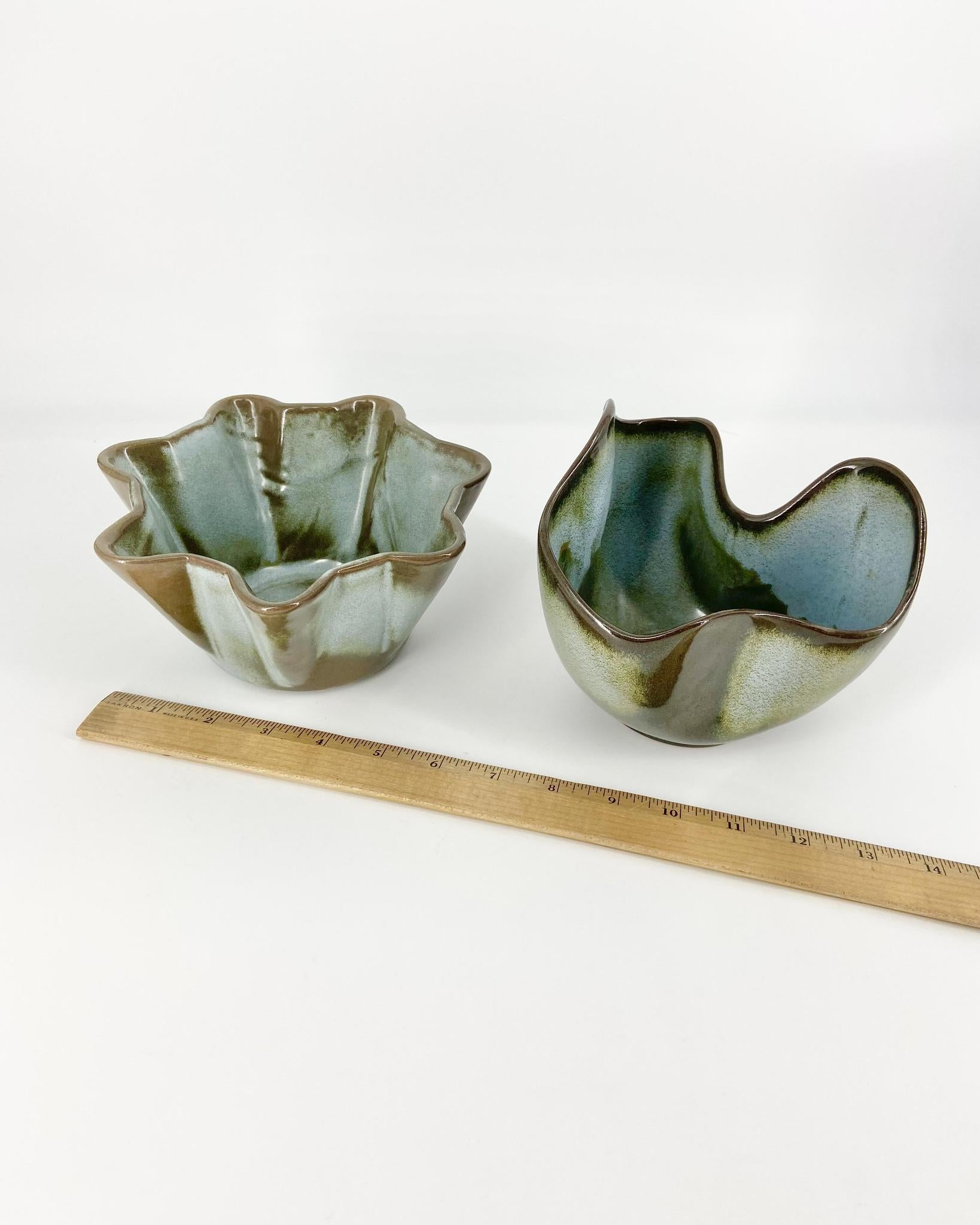Frankoma Pottery pieces. Part of a vintage collection of 119 pieces. Collectible vintage set of Frankoma Plainsman Woodland Moss tableware.