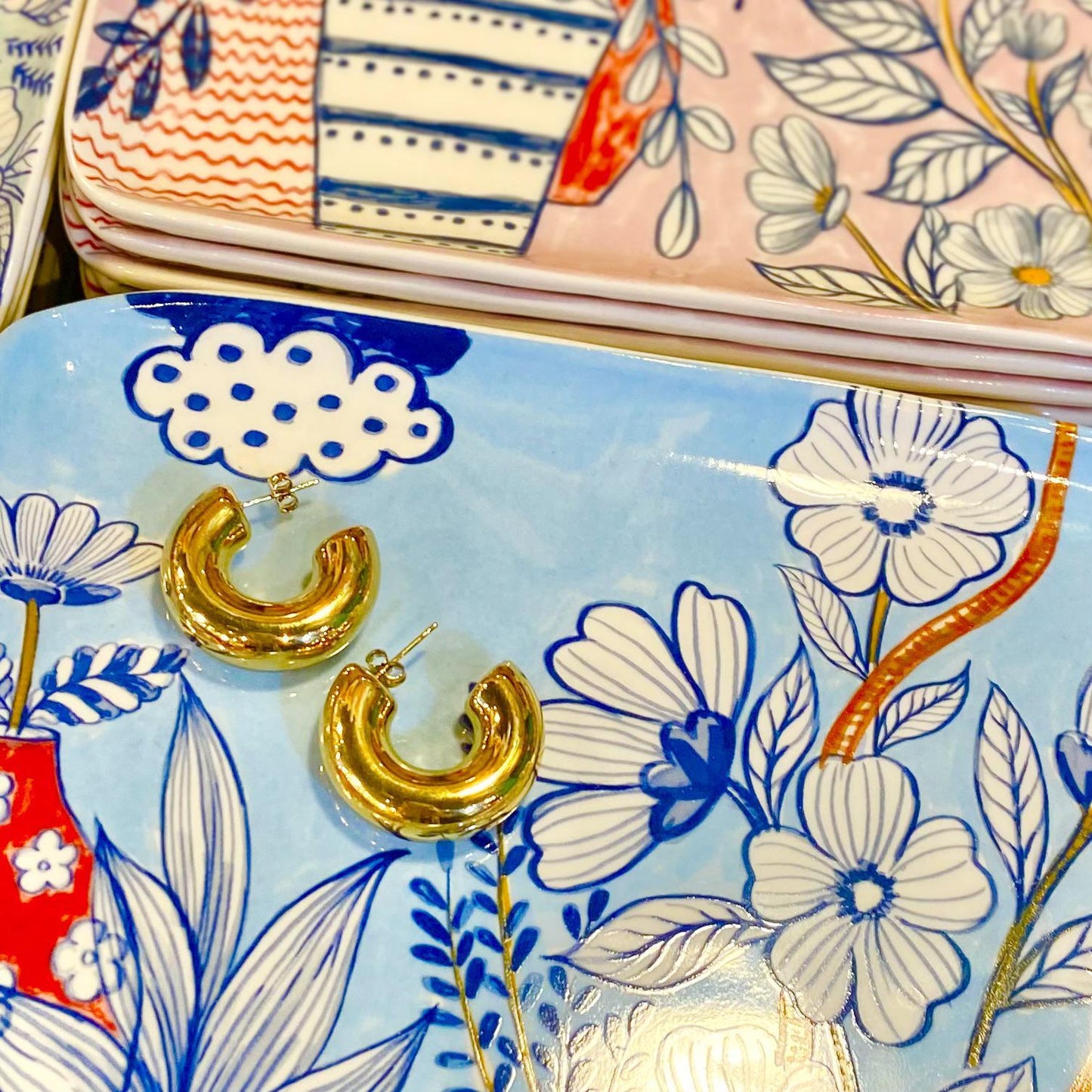 Earrings - Waterproof Gold on Stainless Steel - "Ashley"