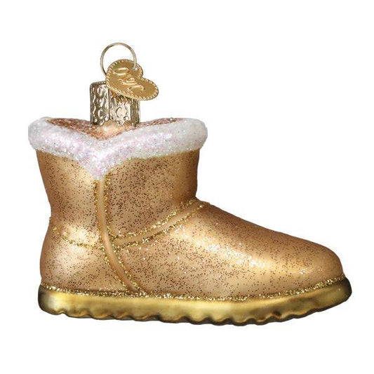 Ornament - Blown Glass - Sheepskin Boot