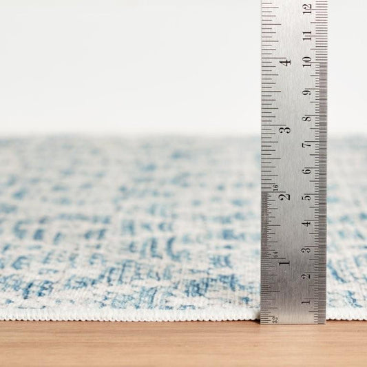 Rug - Machine-Washable - Melange Diamond Blue