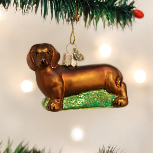 Ornament - Blown Glass - Dachshund