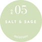 Candle - Salt & Sage - 2 oz - Seafoam Glass