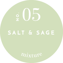 Candle - Salt & Sage - 2 oz - Seafoam Glass