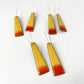 Earrings  - Red and Yellow Bars - Enamel on Copper