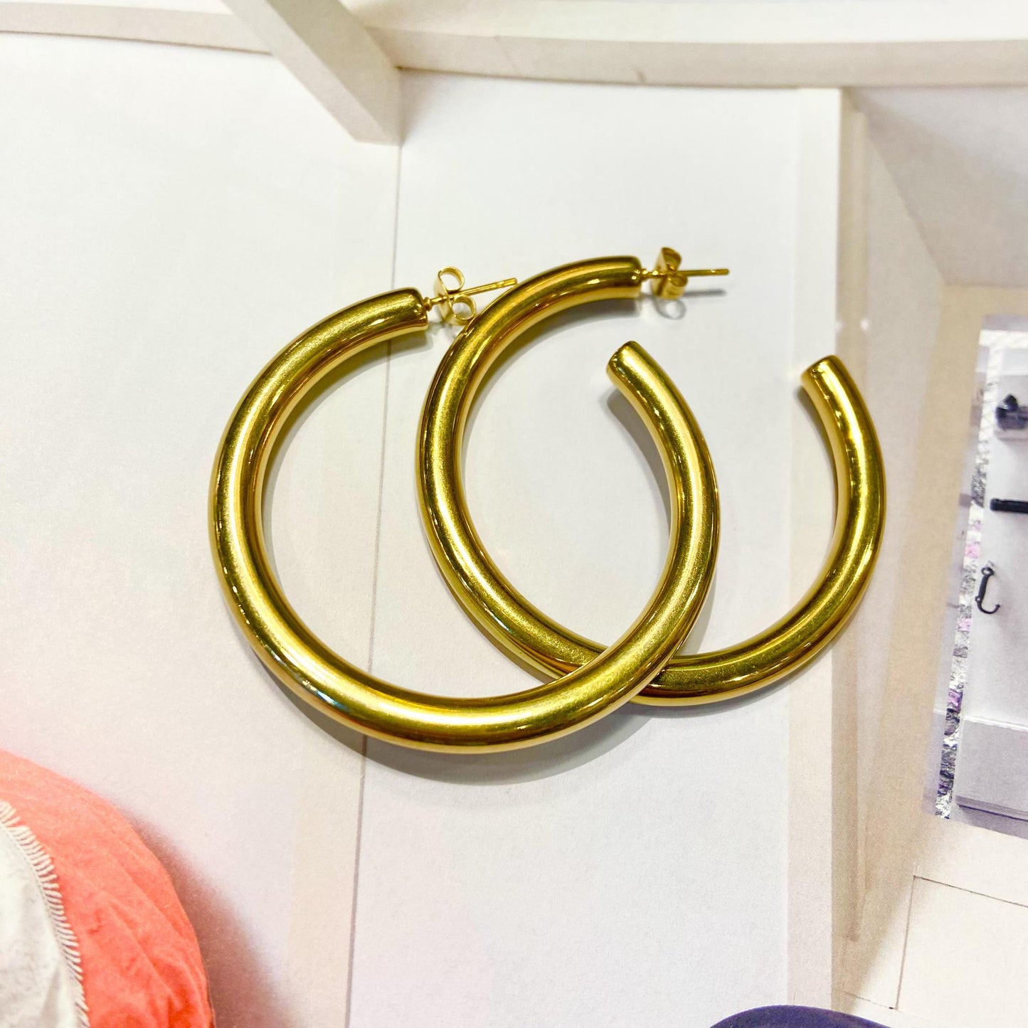 Earrings - Waterproof Gold on Stainless Steel - "Sara"