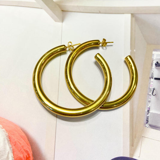 Earrings - Waterproof Gold on Stainless Steel - "Sara"