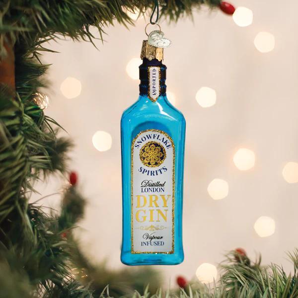 Ornament - Blown Glass - Gin Bottle