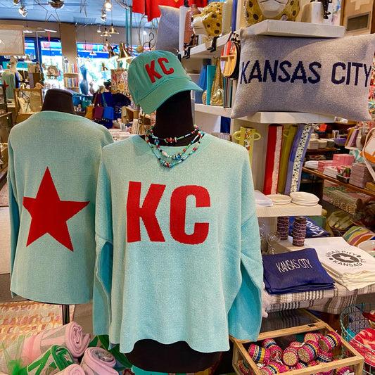 Sweater - KC/Star - Exclusive (Turq + Red)