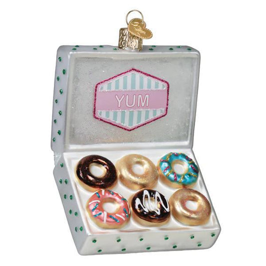 Ornament - Blown Glass - Box of Donuts