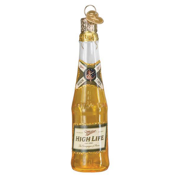 Ornament - Blown Glass - Miller High Life Bottle