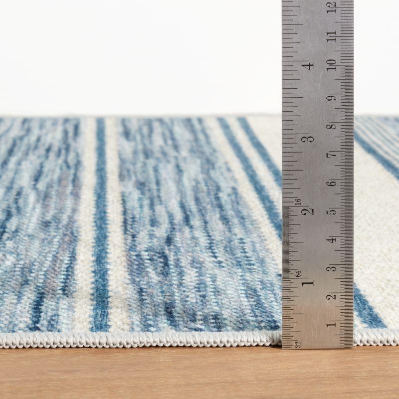 Rug - Machine-Washable - Ellington Stripe Blue