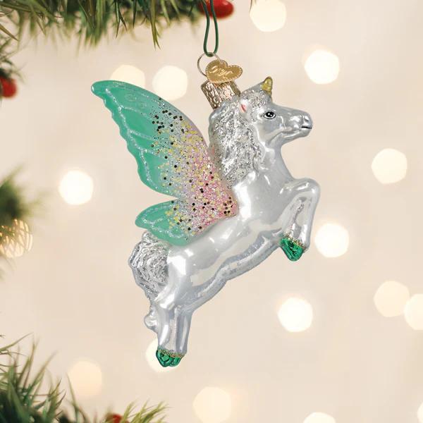 Ornament - Blown Glass - Radiant Pegasus