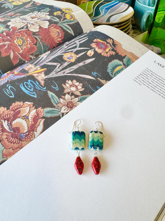 Earrings - Beaded Originals - Blue Waves