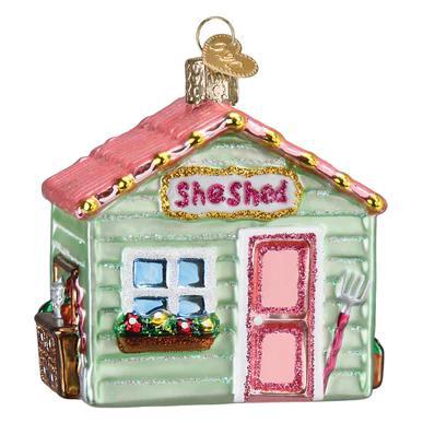 Ornament - Blown Glass - She Shed