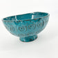 Bowl - Glazed Ceramic Footed Original - Teal