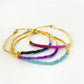 Bracelet - Mini Bead - Sapphire Fade - 18kt Gold Vermeil