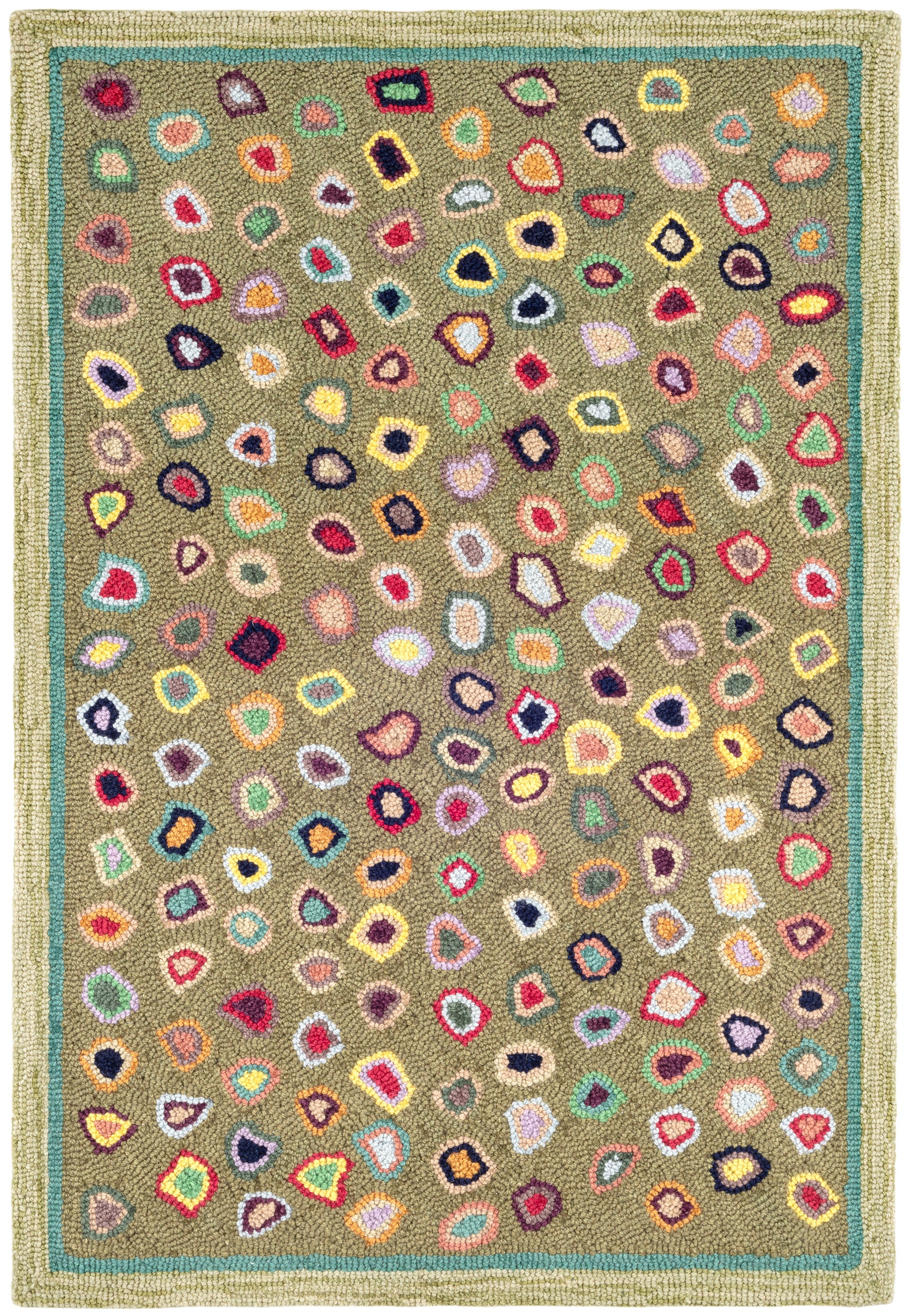 Cat's Paw Pastel Hand Micro Hooked Wool Rug