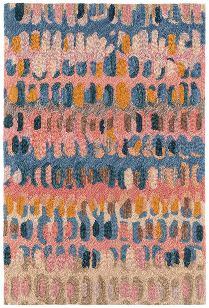 Rug - Micro Hooked Wool - Paint Chip Coral
