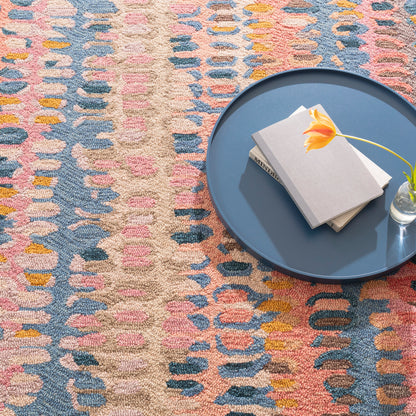 Rug - Micro Hooked Wool - Paint Chip Coral