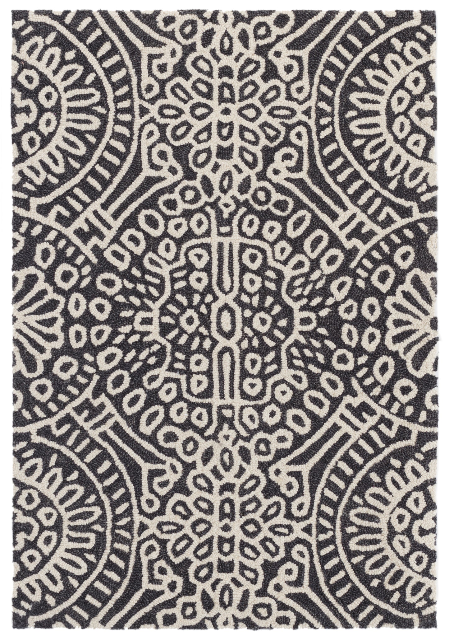 Rug - Micro Hooked Wool - Temple Charcoal
