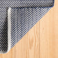 Rug - Woven Cotton - Herringbone Indigo