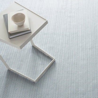 Rug - Indoor/Outdoor - Herringbone Light Blue/Ivory