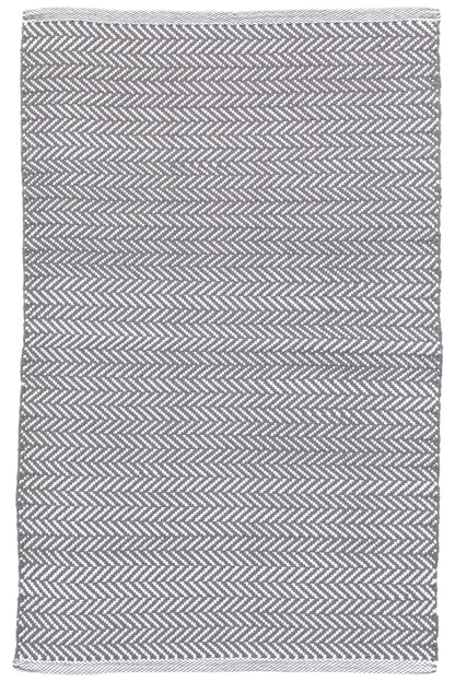 Rug - Indoor/Outdoor - Herringbone Shale/White