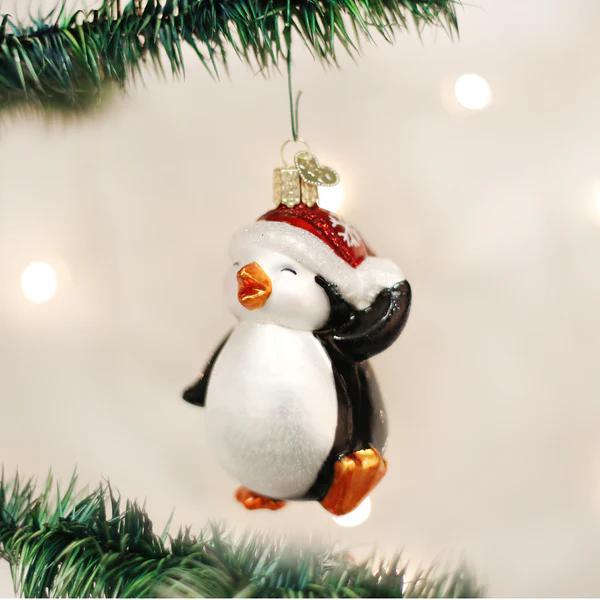 Ornament - Blown Glass - Dancing Penguin