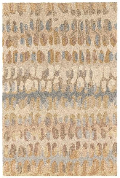 Rug - Micro Hooked Wool - Paint Chip Natural