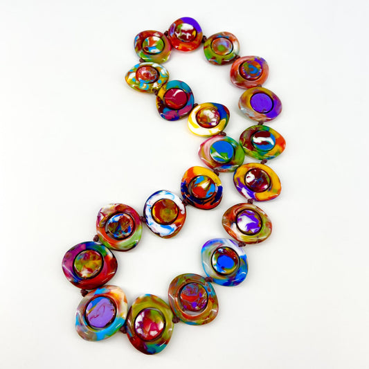 Necklace - Handknotted Resin Original - Handmade