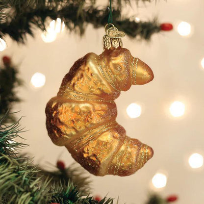 Ornament - Blown Glass - Croissant