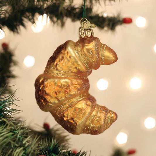 Ornament - Blown Glass - Croissant