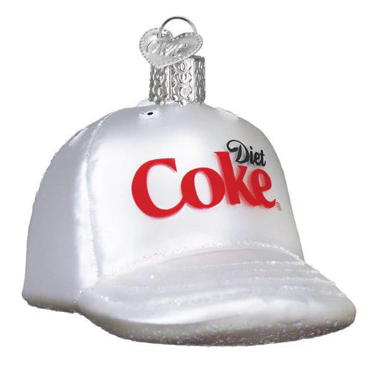 Ornament - Blown Glass - Diet Coke Baseball Cap
