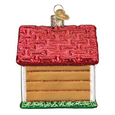 Ornament - Blown Glass - Dog House