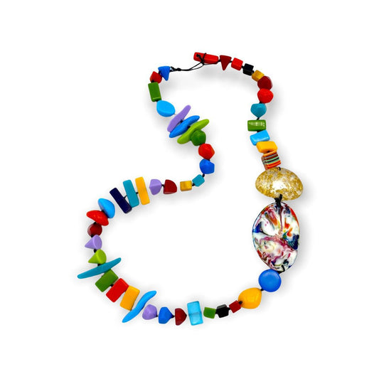 Necklace - Handknotted Resin Original - Handmade