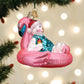 Ornament - Blown Glass - Pool Float Snowman