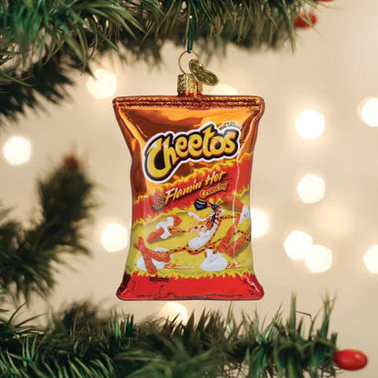 Ornament - Blown Glass - Flamin' Hot Cheetos