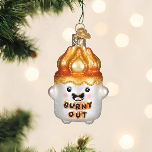 Ornament - Blown Glass - Burnt-Out Marshmallow