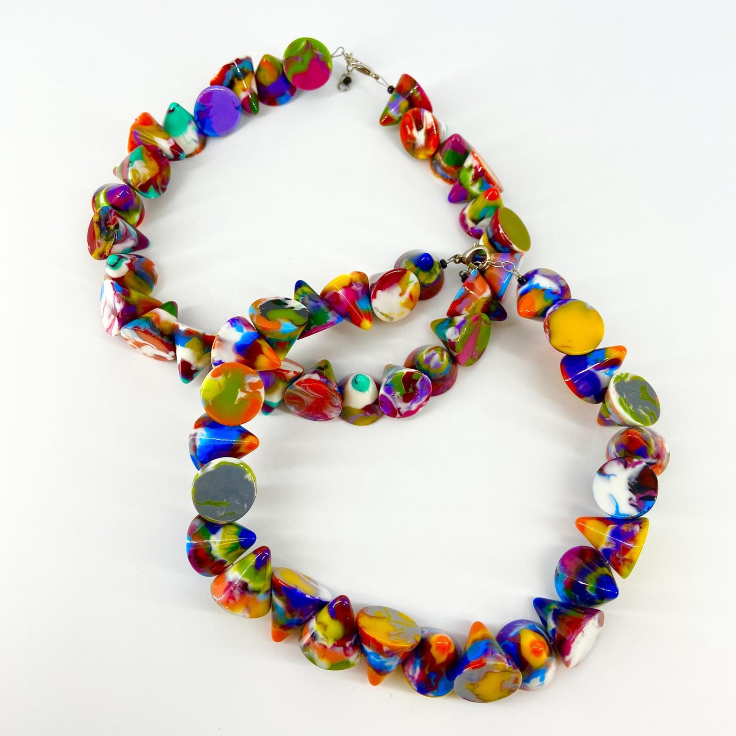 Necklace - Handknotted Resin Original - Handmade