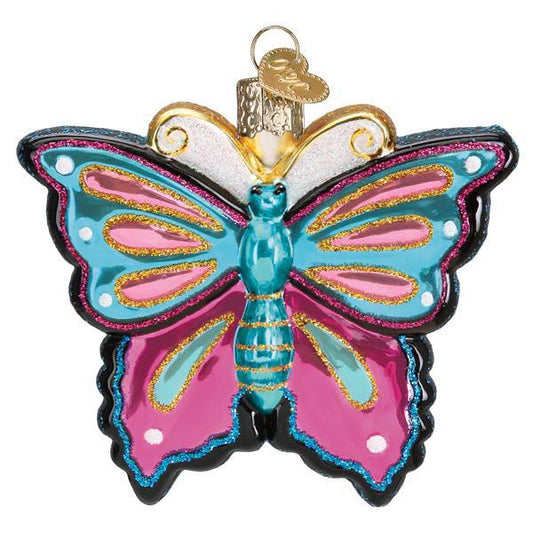 Ornament - Blown Glass - Fanciful Butterfly