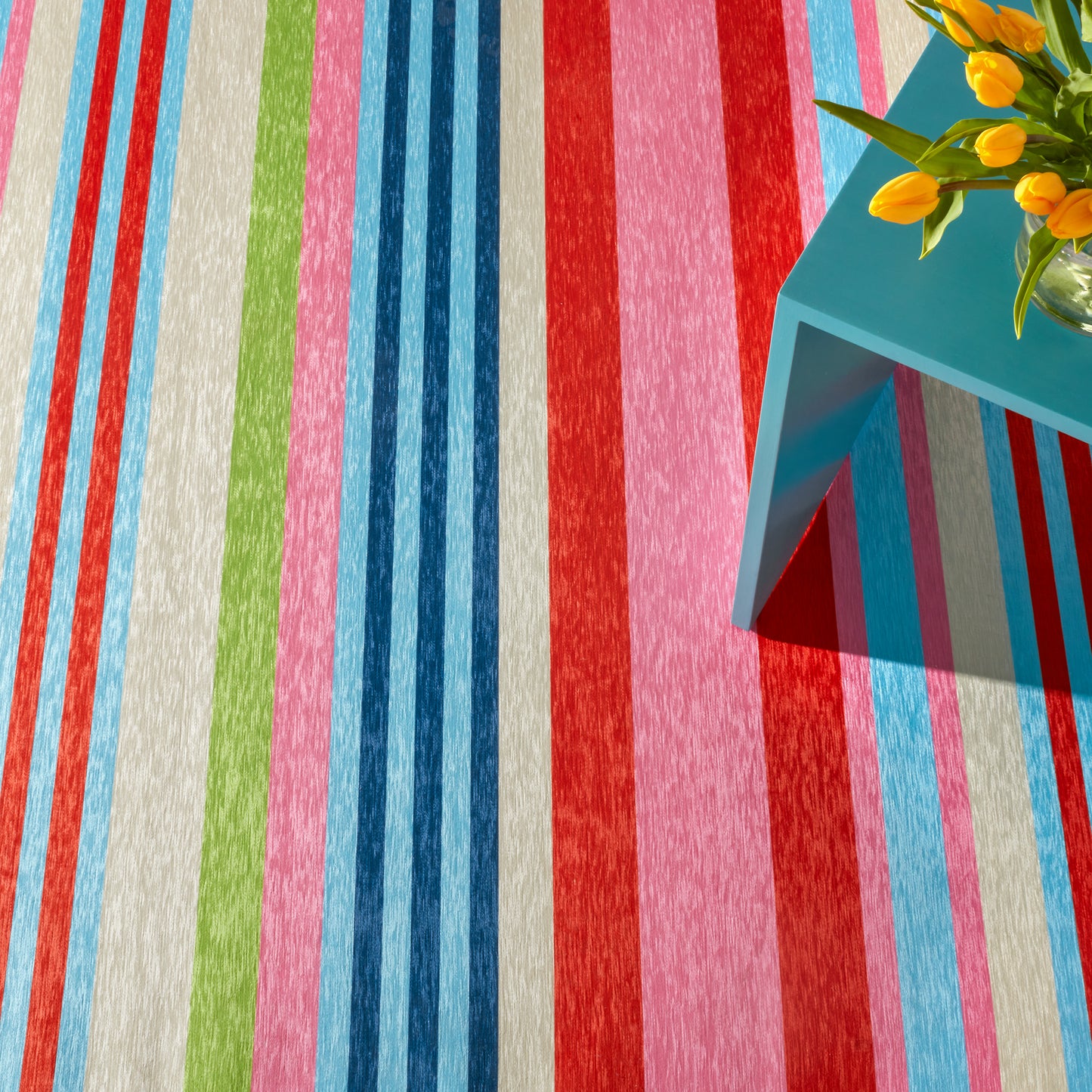 Rug - Machine-Washable - Beach Stripe Multi