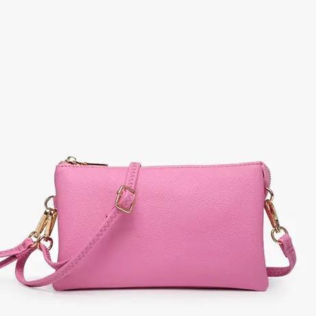 4 in 1 Handbag - Crossbody/Clutch/Wristlet - Bubblegum